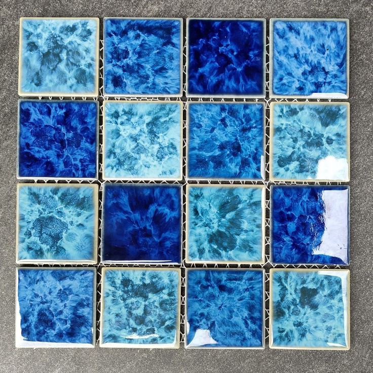 Mosaic Tile Kolam Renang Crystal Blue